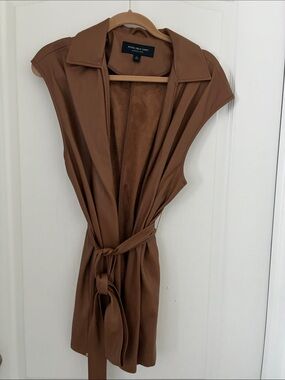 Marc New York Brown Sleeveless Trench Vest
